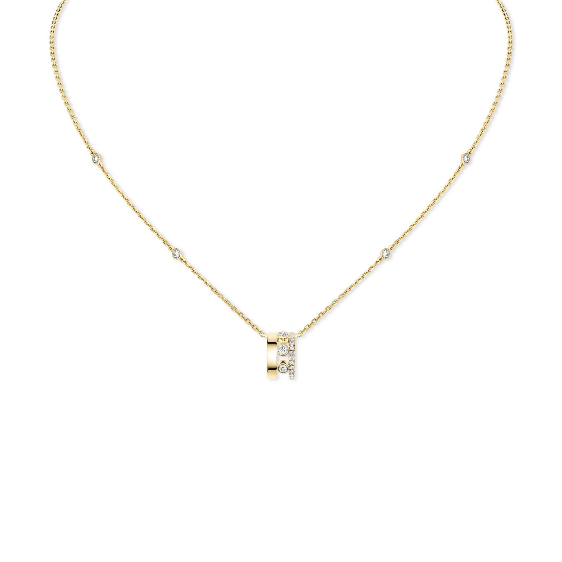 Mes1kaa move romane pendant necklace yellow gold d1am0nd necklace 07158-yg